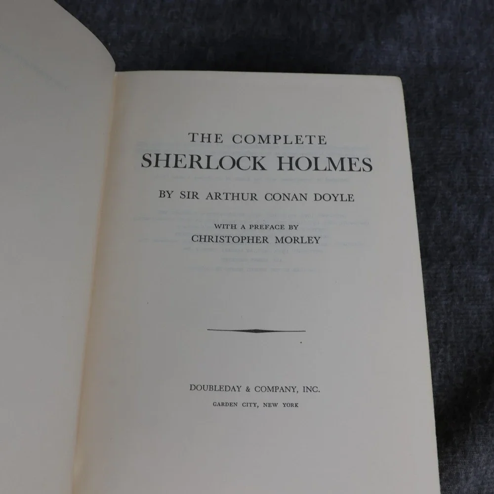 Vintage The Complete Sherlock Holmes Sir Arthur Conan Doyle Tan HC Doubleday USA